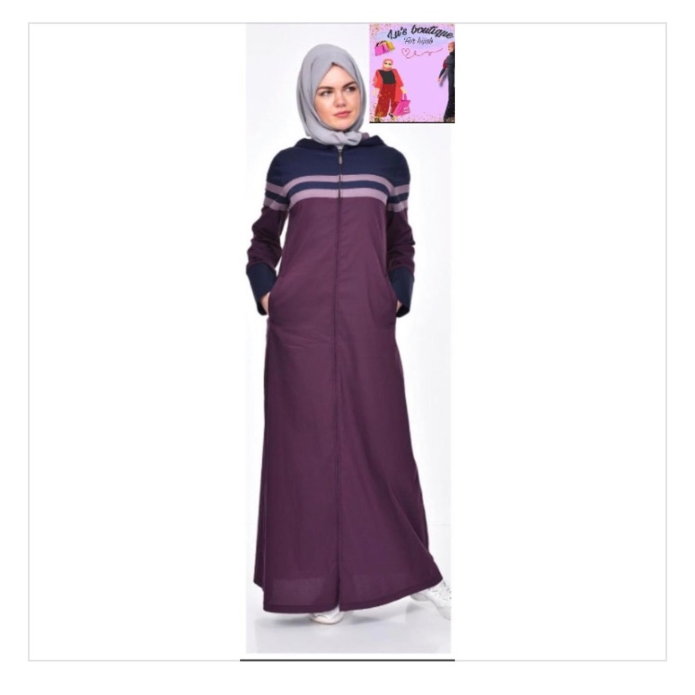 Muslim clothes maxidress abaya purplecolor turkey